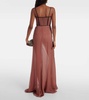 Mae draped satin corset dress