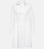 Ruched cotton shirtdress