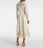 Palermo lace-trimmed cotton and silk gown