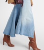 Mina Reworked denim midi skirt