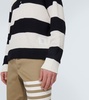 Striped cotton polo sweater