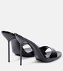 Patent leather and PVC sandals