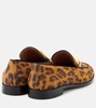 Brandi leopard-print leather loafers