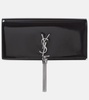 Kate brushed leather clutch w/ tassel