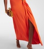 Saralien gathered jersey maxi dress