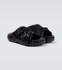 Black Snap Slide Sandals