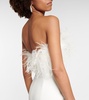 Bridal Grace feather-trimmed gown