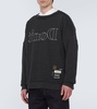 Embroidered cotton-blend sweatshirt