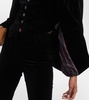 Double-breasted velvet blazer