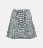 Printed jacquard miniskirt