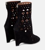 Vienne suede wedge ankle boots