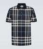 Checked cotton polo shirt