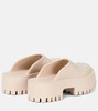 Women's platform sandal with perforated G