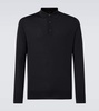 Ml long-sleeved wool polo shirt