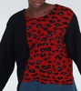 Leopard-print wool sweater 