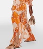 Printed silk kaftan