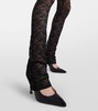 High-rise lace leggings