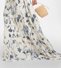 floral-print pleated maxi dress