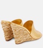 Deia 100 leather-trimmed espadrille wedges