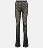 High-rise lace leggings