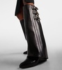 Shark Lock Buckles 90 leather knee-high boots