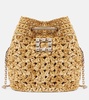 Tres Vivier raffia-effect bucket bag