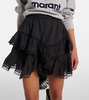 Gisele lace-trimmed ruffled cotton shorts