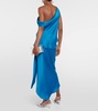 Lexy draped one-shoulder satin top