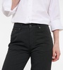 Carlon mid-rise cotton and linen pants