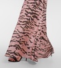 Matchmaker tiger-print silk maxi skirt