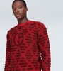 Logo jacquard wool-blend sweater