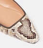 Maya Flay snake-effect leather ballet flats