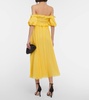 Off-the-shoulder silk gown