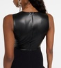 Faux leather minidress