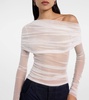 Draped silk top