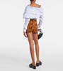 High-rise jacquard shorts