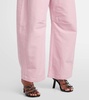 Cotton barrel-leg pants