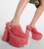 Swamp calf hair platform clogs