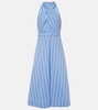 Baylee striped poplin midi dress