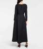 Lilibet wool and silk midi dress