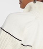 Double-collar wool sweater