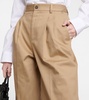 Flavie high-rise wide cotton pants