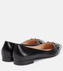 Horsebit leather ballet flats