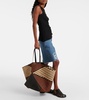 Puzzle Fold XXL raffia tote bag