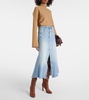 Mina Reworked denim midi skirt