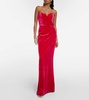 Bernadette strapless velvet gown