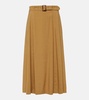 Arwen linen-blend midi skirt