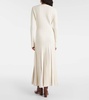 Walsh pleated wool and silk midi dress