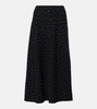 Scaramouche embellished midi skirt