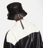 Fisherman Zip Leather Bucket Hat